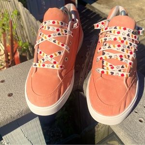 DISNEY Mickey Mouse White Canvas Sneakers Woman's Tennis Shoes